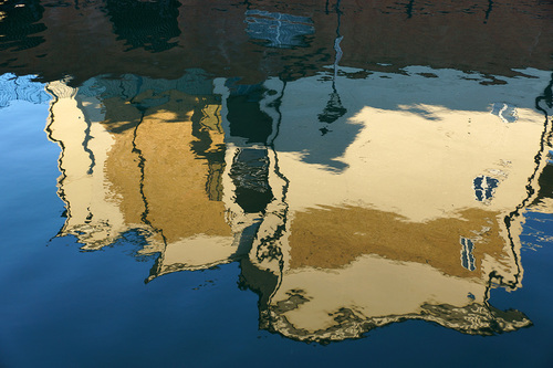 Reflections of Late Afternoon Sun in Eastbourne Marina