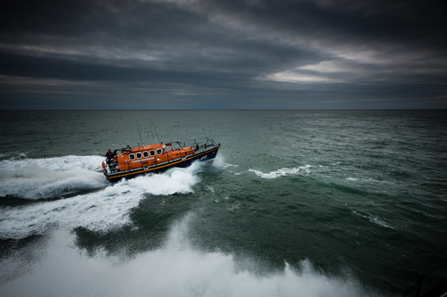Returning Lifeboat, Irish Sea
