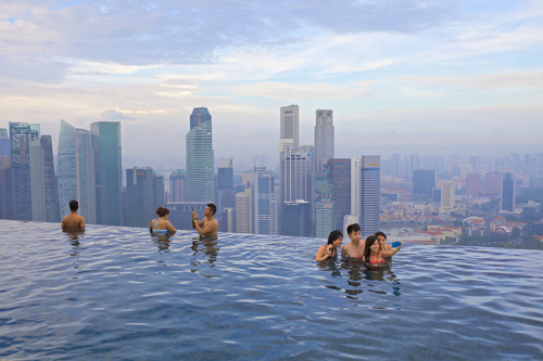 Singapore, the pool at Marina Bay Sands Hotel