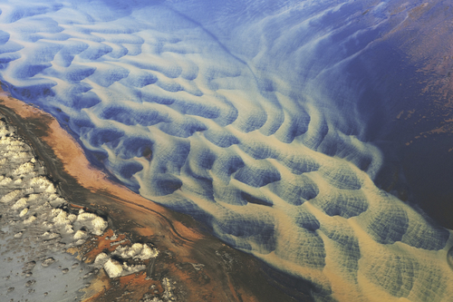 Aerial Patterns of a Glacial River, Iceland