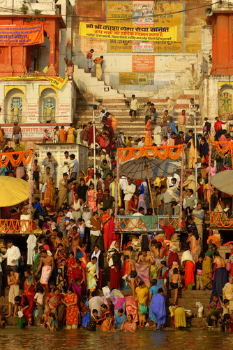 Pilgrims at the Holy Ganges