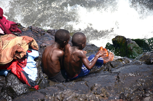 Africa Goma Congo Lake Kivu Swim Kids