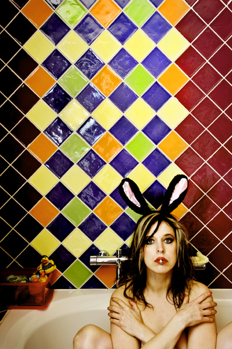 Bunny in the tub (selfportrait), 2012