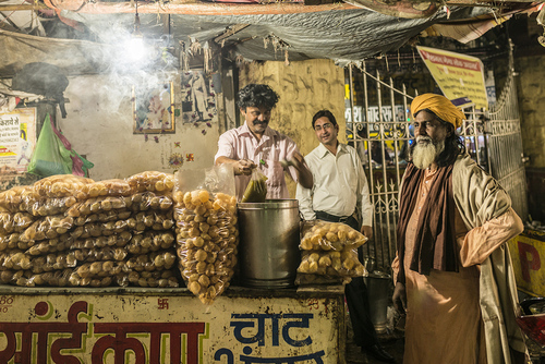 Street Food, Pan Puri Stall (56 Shops), Indore, India
