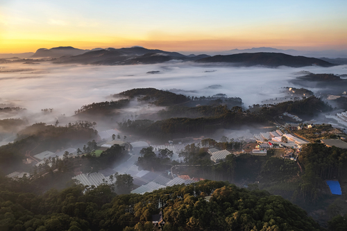 Mystic Landscape on Sunrise