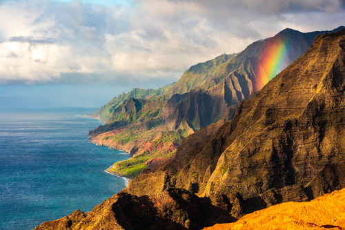 A Rainbow Falls into Place