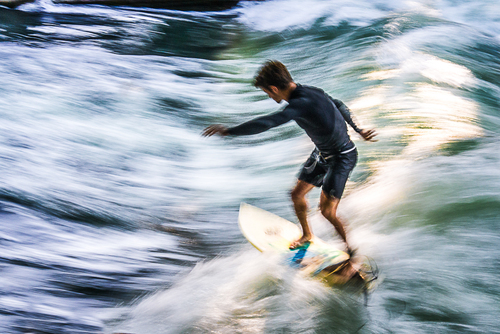 On the top of the wave