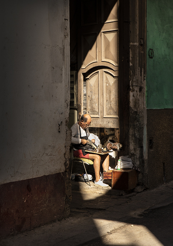 Shoe Repair Light, Havana,Cuba