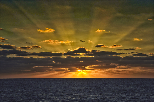 Sunrise over the ocean