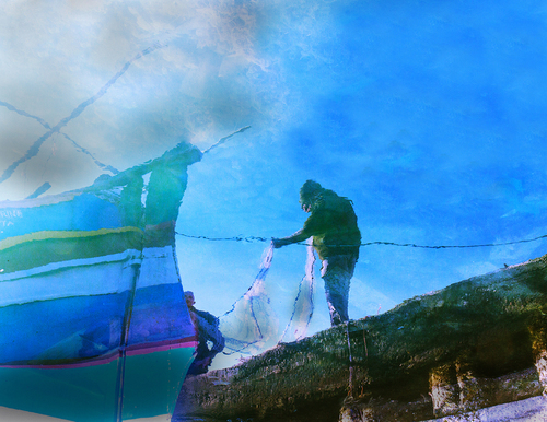 Fisherman Reflection