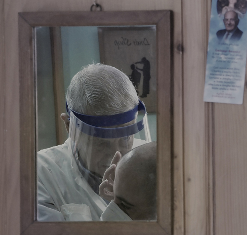 Reflection at the Old Barber Shop