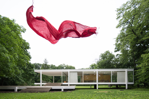 Red Scarf over Farnsworth