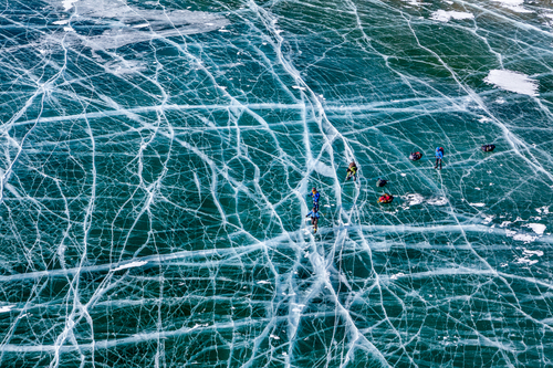 Ice Skating on Lake Baikal