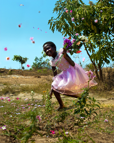 Constance Picking Flowers