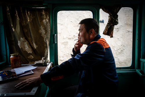 Uzbek train driver