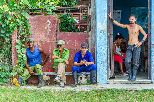 The workers resting