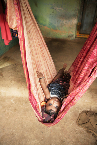 Indian Child in Hammock