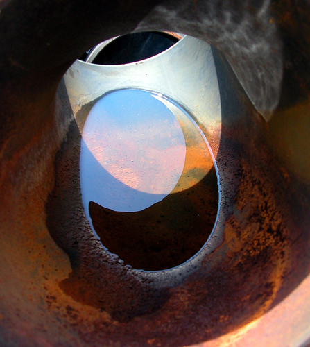 Old pipes in Port of Marseilles