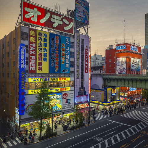 Tokyo Electronic Cityscape at dusk