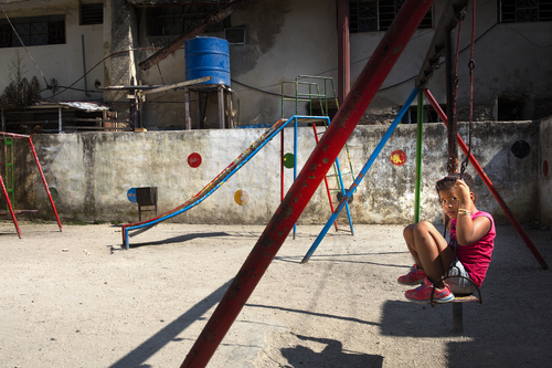 Alone at the playground