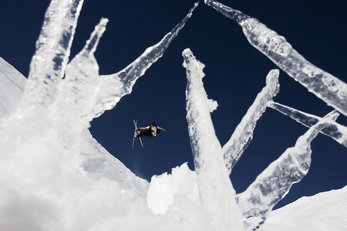 Skier in the air