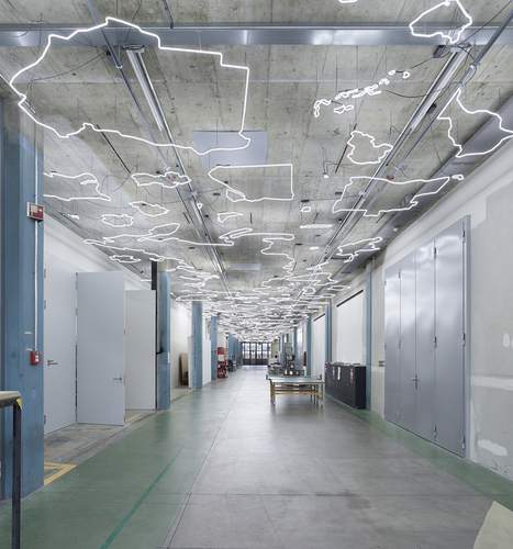 The space with the silver lines