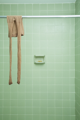 Pantyhose in Bathroom