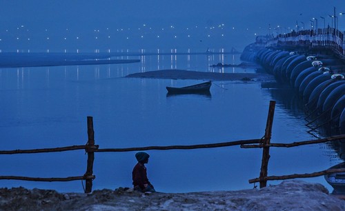 The blue canvas