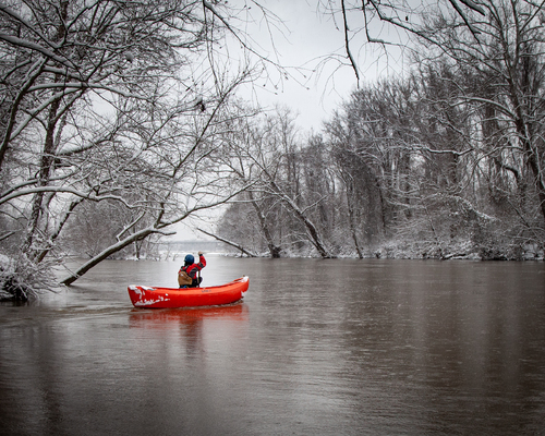 Snowy Kayak