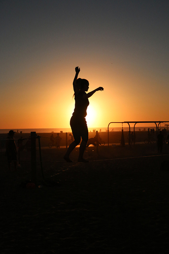 Slackline at Sunset