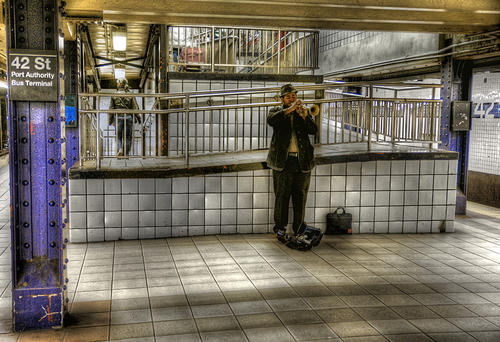 42ND ST Horn Player