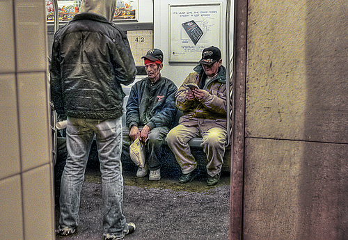 Sitting on the 4 Train at 42ND Street