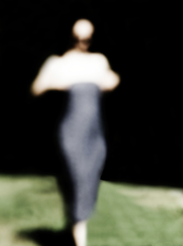 The blue dress