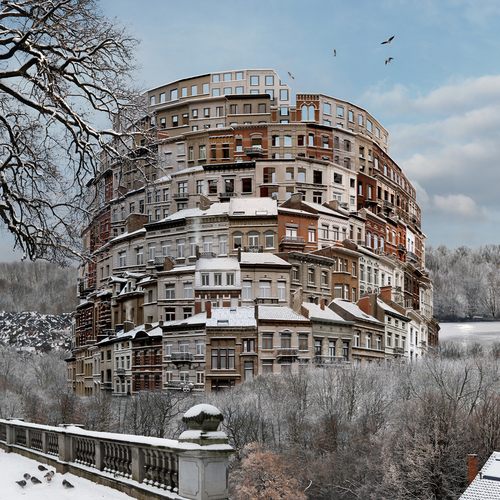 Tower of Brussels in Winter