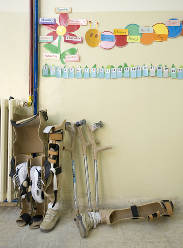 Second Grade Classroom at a School for the Physically Challenged