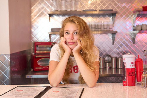 Actress in Diner