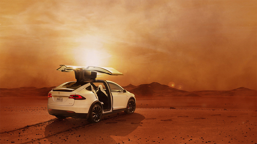 Tesla X on Mars