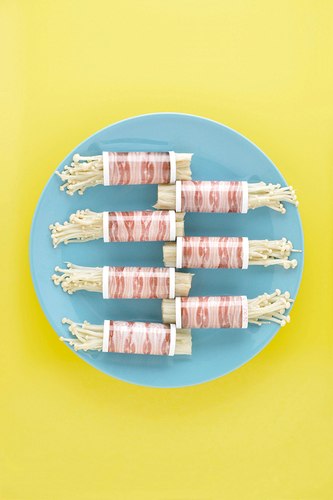 Comfort Food - Bacon Roll with Enoki Mushroom