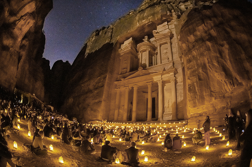 Petra by night