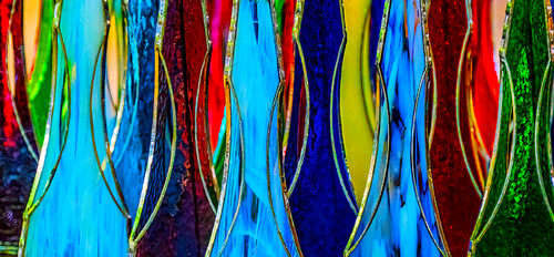 Colored bottles