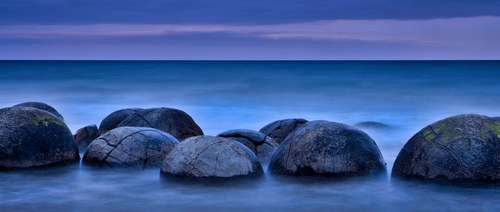 Boulders in blue