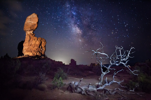 Balanced Rock at Night