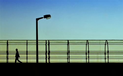 Passenger on the bridge