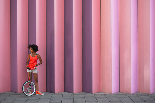 Marlene with Unicycle