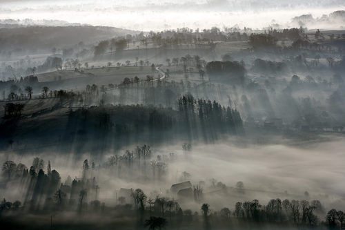 Misty day on Normandy