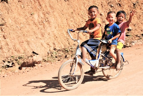 On a bicycle built for two...or three!