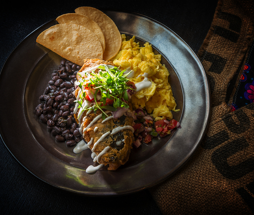 Chili Relleno and Scrambled Eggs