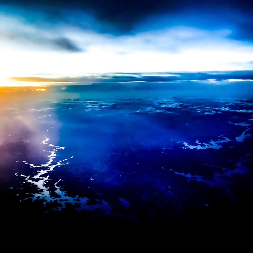 Dusk in the sky