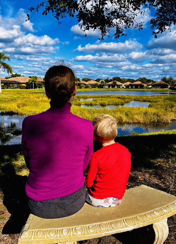 Grandma with grandson