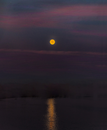 Gold Moon Abstract